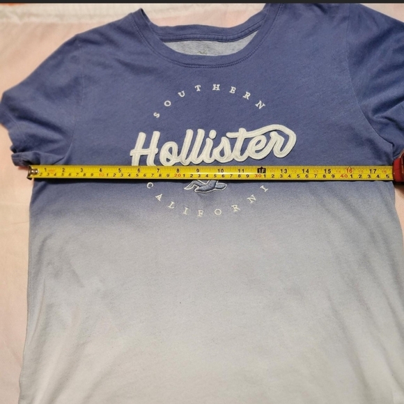 VINTAGE Y2K Coastal HOLLISTER Blue and White OMBRE  T-Shirt, GUC, Medium - Picture 5 of 6